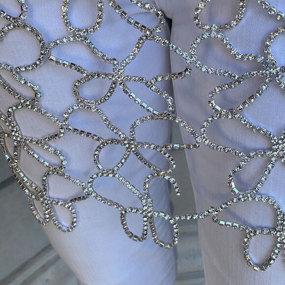 New Anthropologie Rhinestone Tunic Crystal Vest - Picture 10 of 13